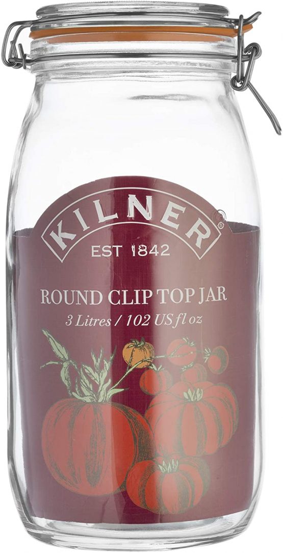 Kilner 0025.494 Cliptop Round Jar 3 Litre, Glass, 3 L - Image 2