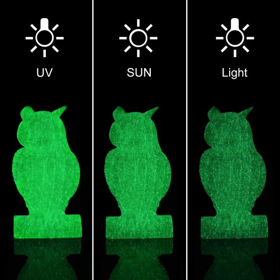 AMOLEN 3D Printer Filament, Shining Glow in The Dark Green 1.75mm PLA Filament +/- 0.03 mm, 1KG/2.2LBS - Image 3