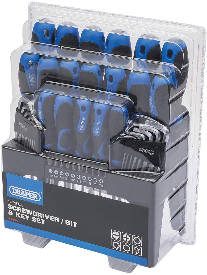 Draper 44 Piece Precision Screwdriver Hex Key and Bit Set, Multi - Image 3