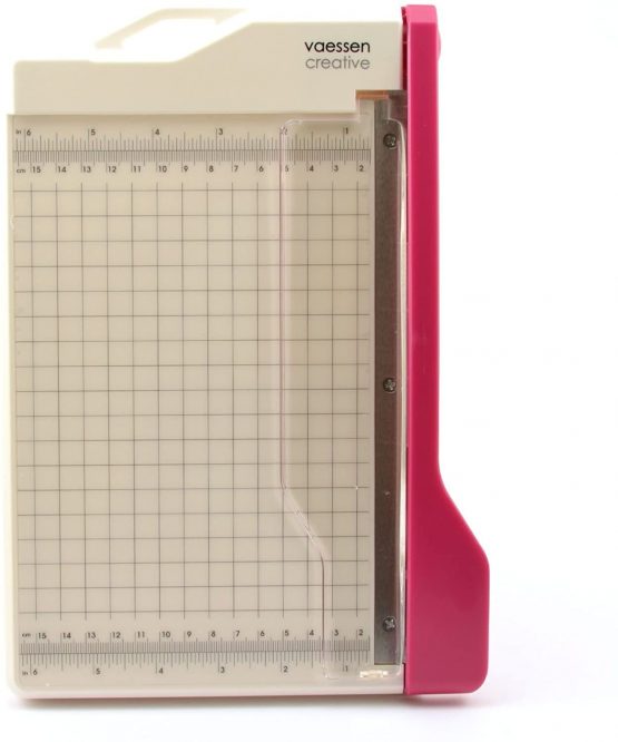 Vaessen Creative Guillotine Paper Cutter, White/Pink, 6 x 8.5 inches - Image 3