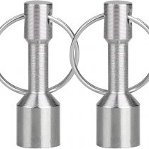 Linkstyle Metal Magnet Keychain, Magnetic Key Chains Holder with Split Ring Jewelry Test Magnet, Strong Pocket Keyrings Hook for Women Men Metal Recyclers Hobbyists Collectors, 2 Pack