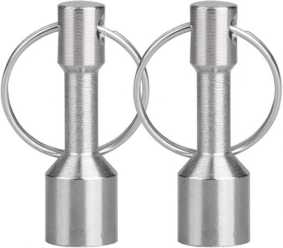 Linkstyle Metal Magnet Keychain, Magnetic Key Chains Holder with Split Ring Jewelry Test Magnet, Strong Pocket Keyrings Hook for Women Men Metal Recyclers Hobbyists Collectors, 2 Pack
