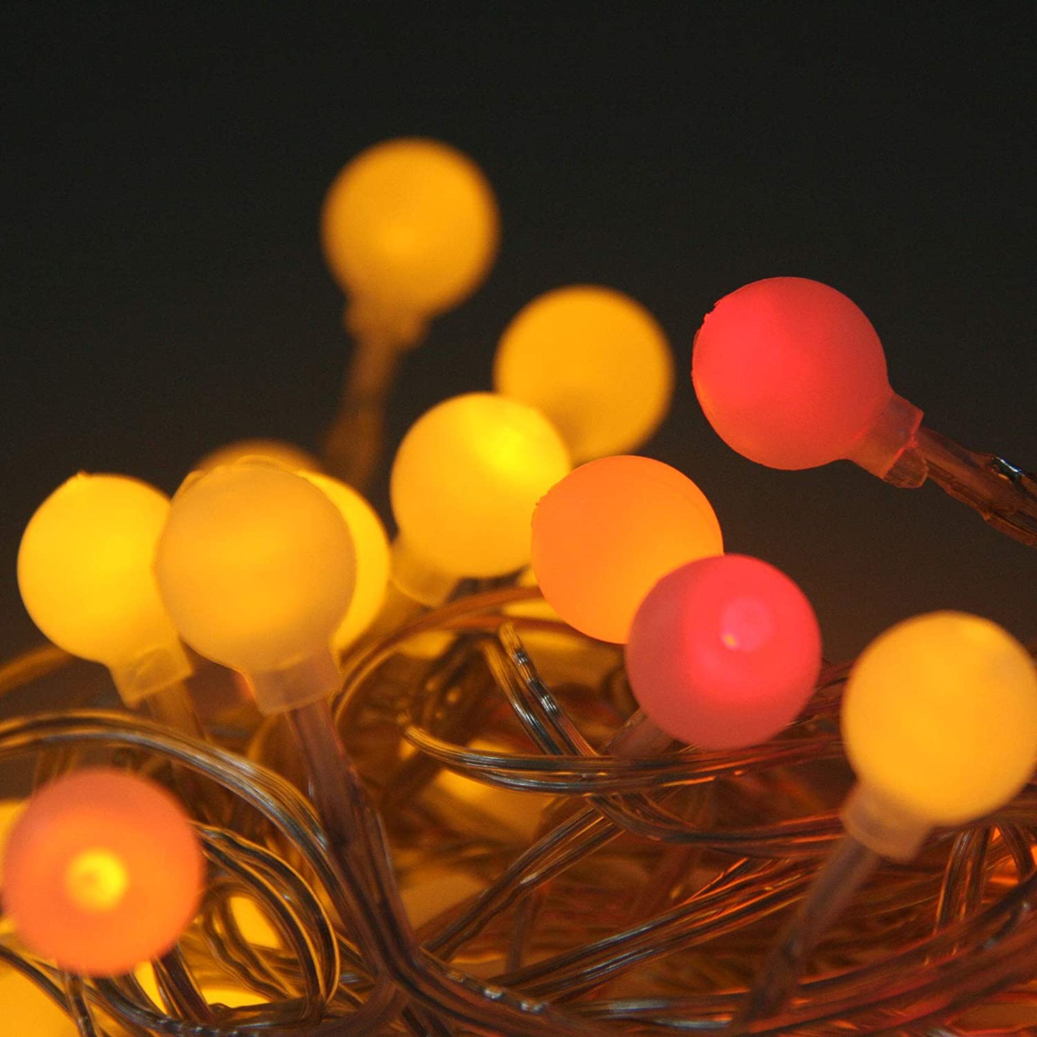 Qbis Berry Christmas Lights 40 LED Sunset Berry Lights. Red, Orange