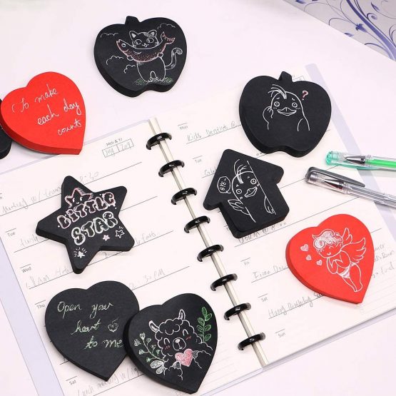 Eagle Cute Die-Cut Heart Shaped Sticky Notes, Red, 100 Sheets Per Pack, Pack of 1 (Red) - Image 3