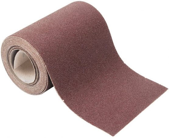 Wolfcraft 1741000 4m x 115mm Easy Fix Roll of Sanding Paper Corundum with 120-Grit