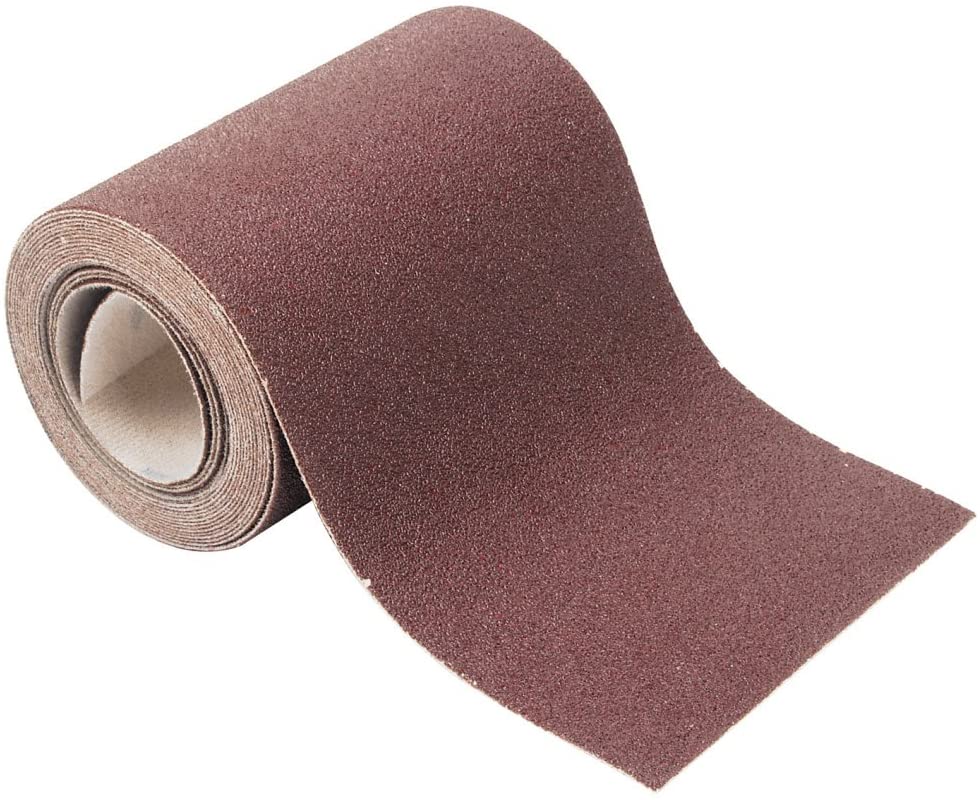 wolfcraft adhesive sandpaper roll, 4m x 115 mm I 1740000 I grit 80 I for wood and metal I for orbital sanders and hand sanders