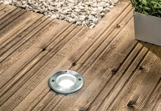 CGC Stainless Steel Round Circle Ground Driveway Patio Decking Garden Walk Drive Over Light - Image 2