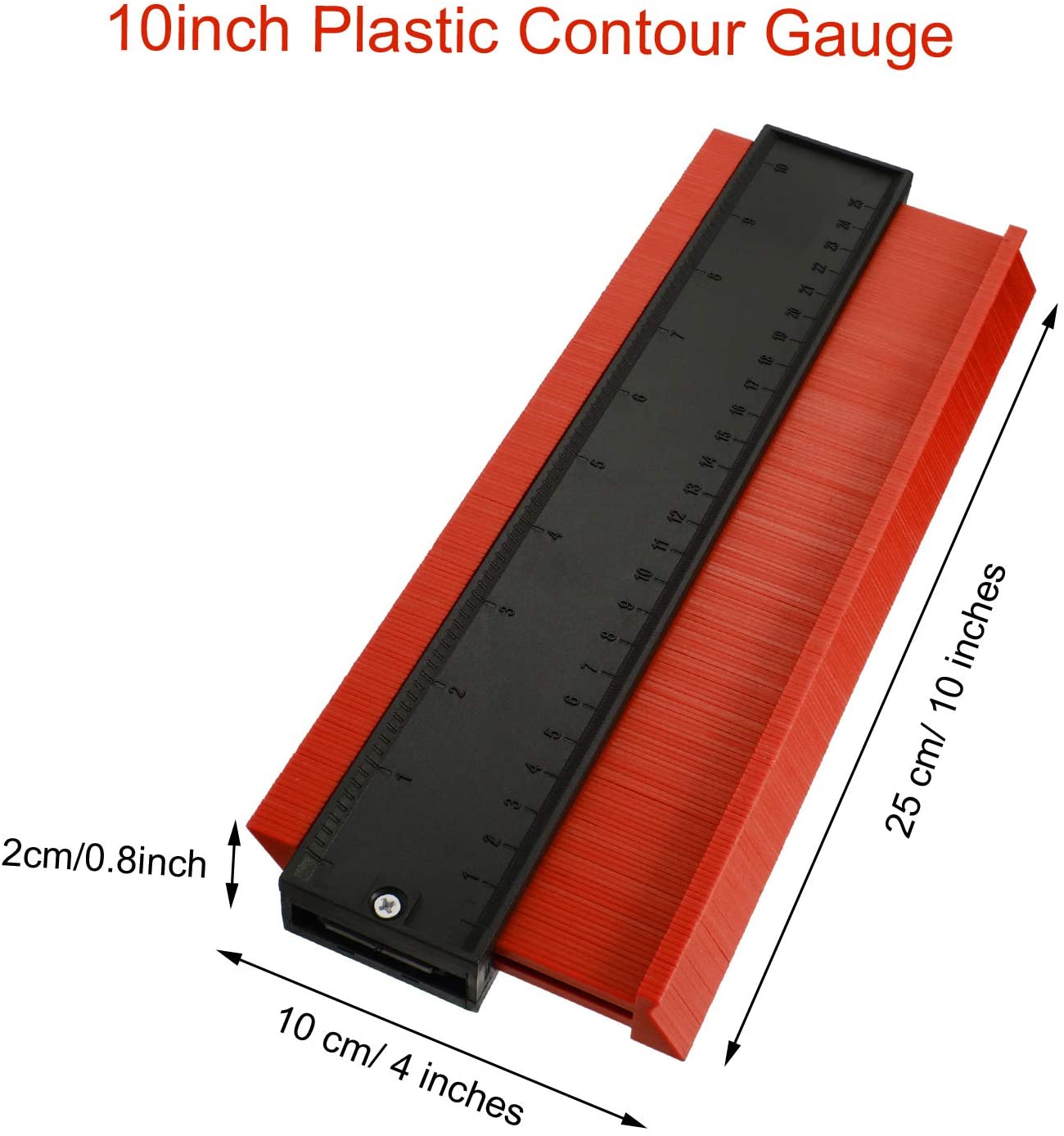 Contour Gauge, Plastic Contour Gauge, 10 Inch Profile Gauge Measure ...