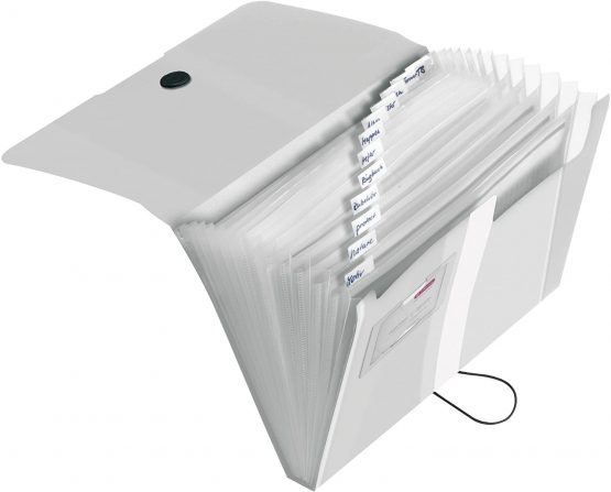 Herlitz 12 Tab Paper Expanding File - Transparent - Image 2