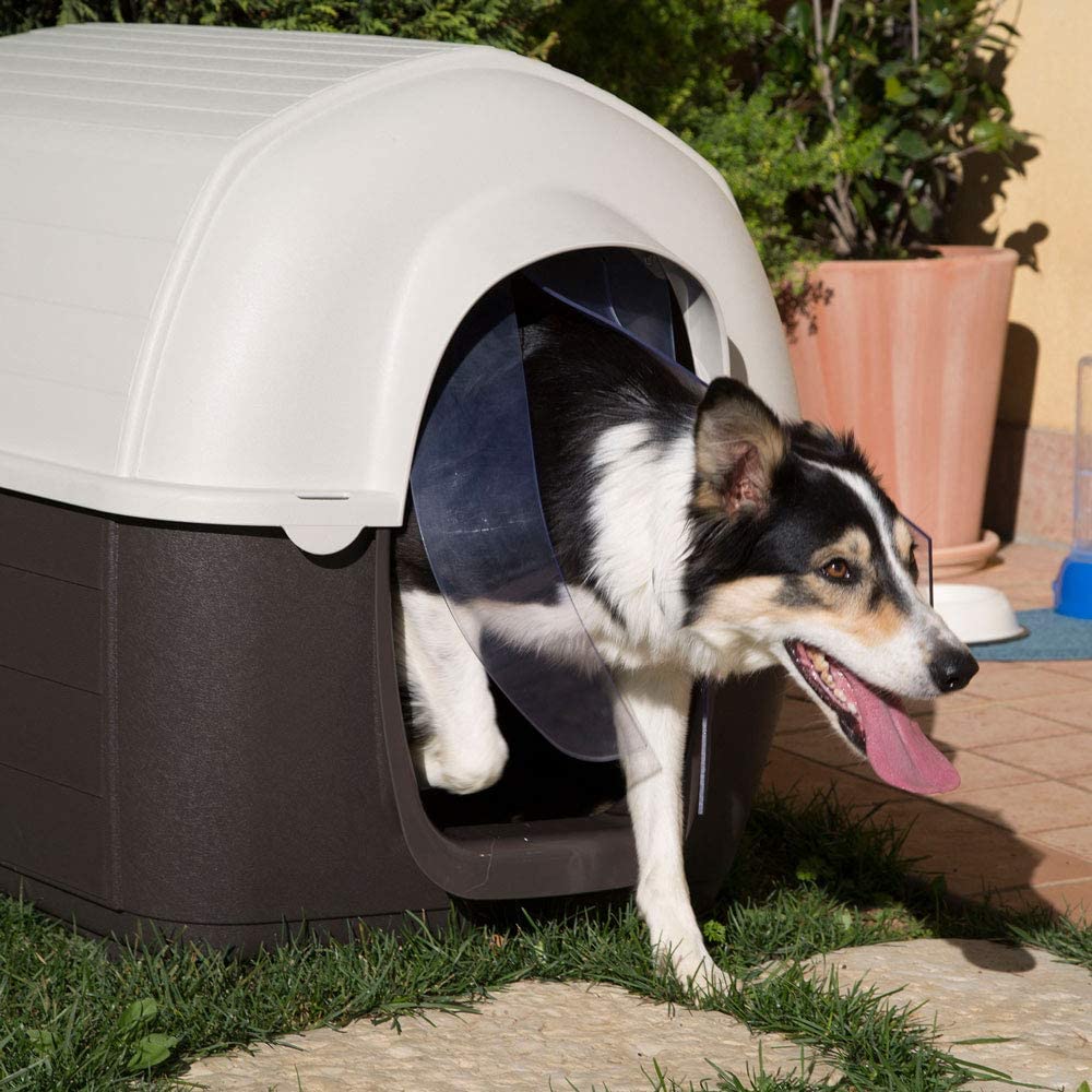 Ferplast Outdoor Dog Kennel Kenny 05 Dog House Made of Impact and UV-Resistant thermoplastic Resin, Liquid Drain System - Image 4