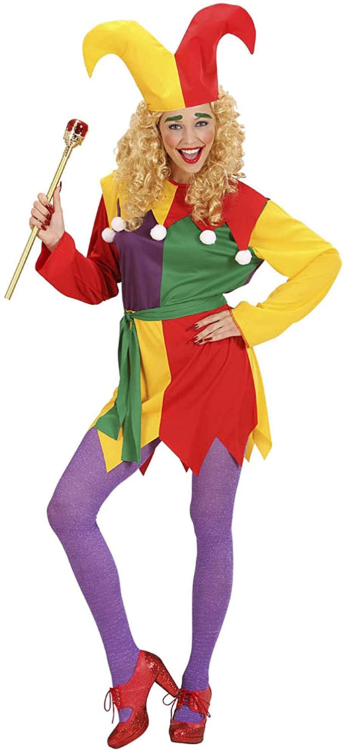 Widmann 02712 ? Jolly Jester Costume, size M, Colourful