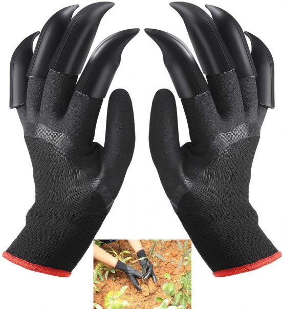 FuXing Garden Gloves with Claws, Home Gardening Genie Gloves Quick & Easy to Dig and Plant Nursery Plants,Best Gift for Gardener