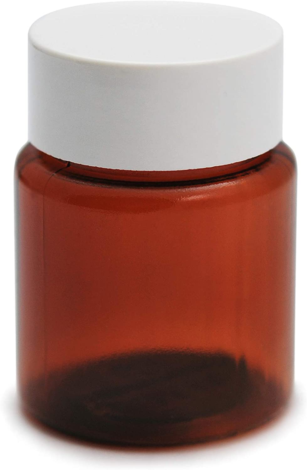 JM - High Topaz PVC Jar 50 ml White Lid - Pack of 30, Clear