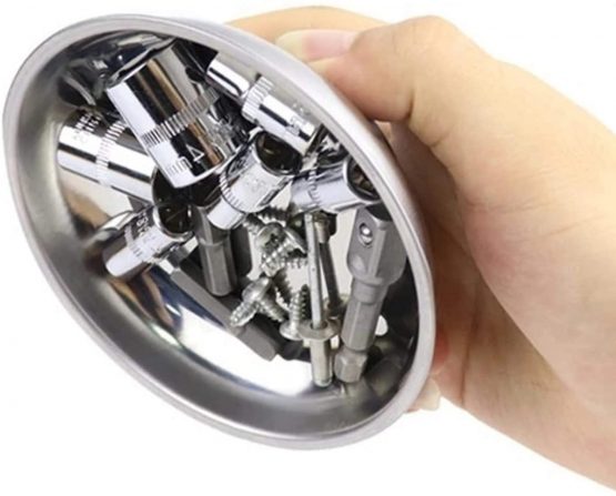 GADLANE Magnetic Dish For Parts Tray - Bowl Stainless Steel Heavy Duty Non-Marking Base Nut & Bolt Sockets Screws Tools Holder 150mm (PACK OF 2) - Image 4