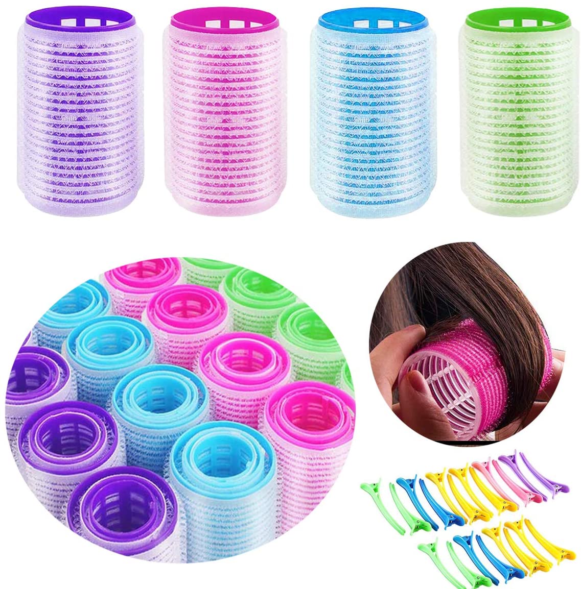 Self Grip Hair Curlers Rollers,Zuzer Hair Rollers Set 48 Rollers and 20