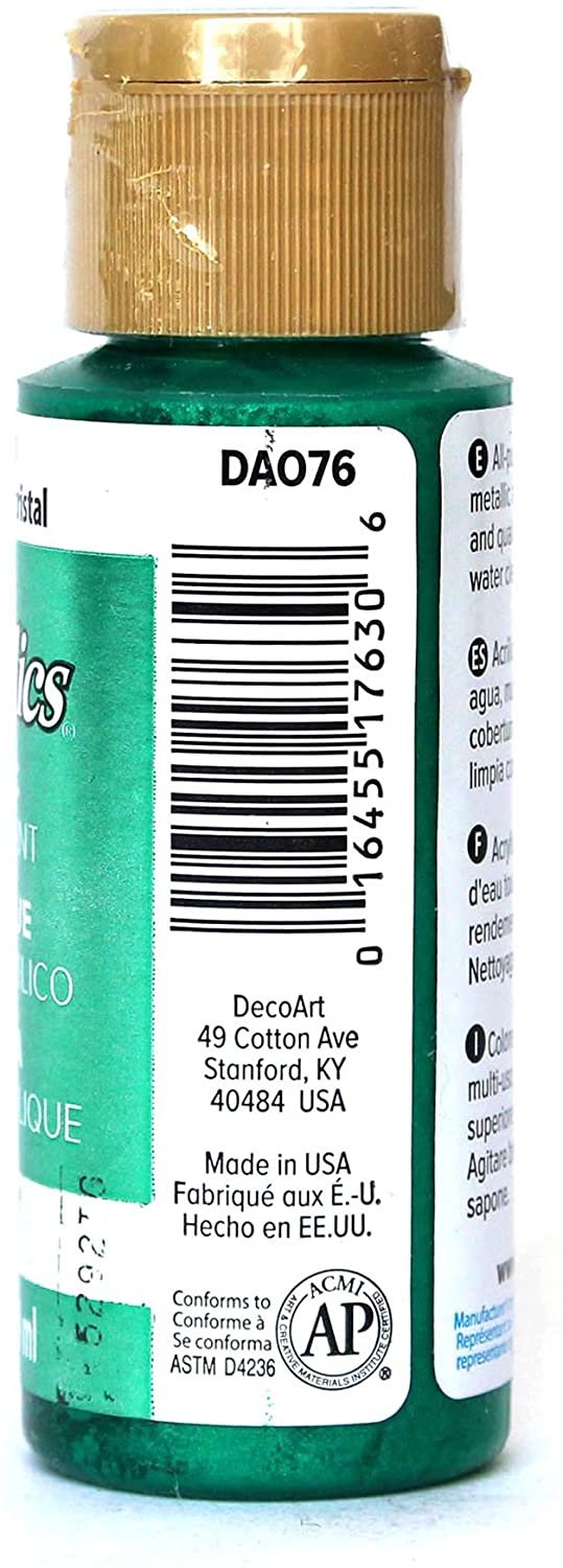 Deco Art Americana Acrylic Metallic Paint, Crystal Green, 59 ml (Pack of 1) - Image 2