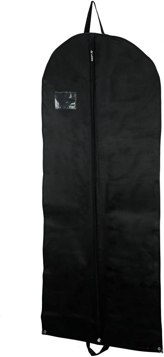 HANGERWORLD 54 Inch Black Breathable Suit Cover Travel Carrier Bag with Handles - Image 2