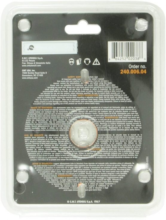 CMT 240.006.04 Biscuit Joiner Blade, 4-Inch Diameter x 6 Teeth, PTFE-Coated. - Image 4