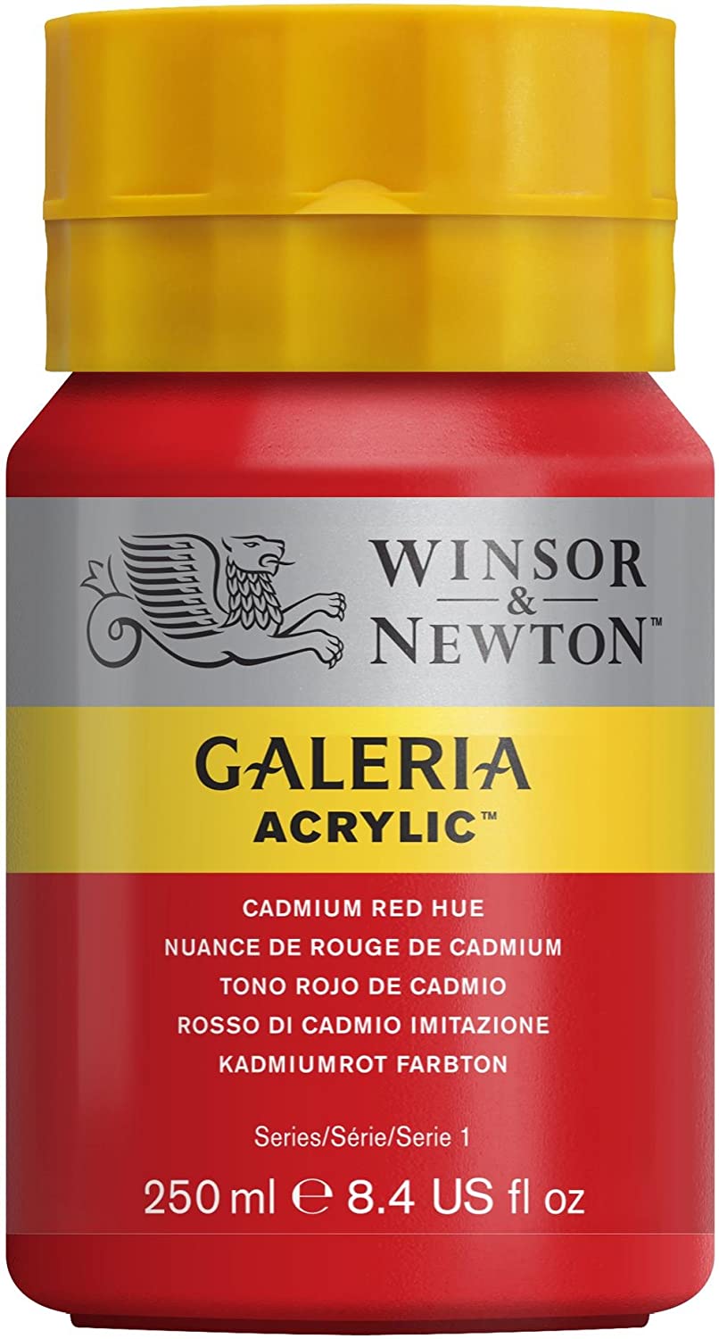Winsor & Newton Galeria Acrylic 250ml CADMIUM RED HUE, 250 ml (Pack of 1)