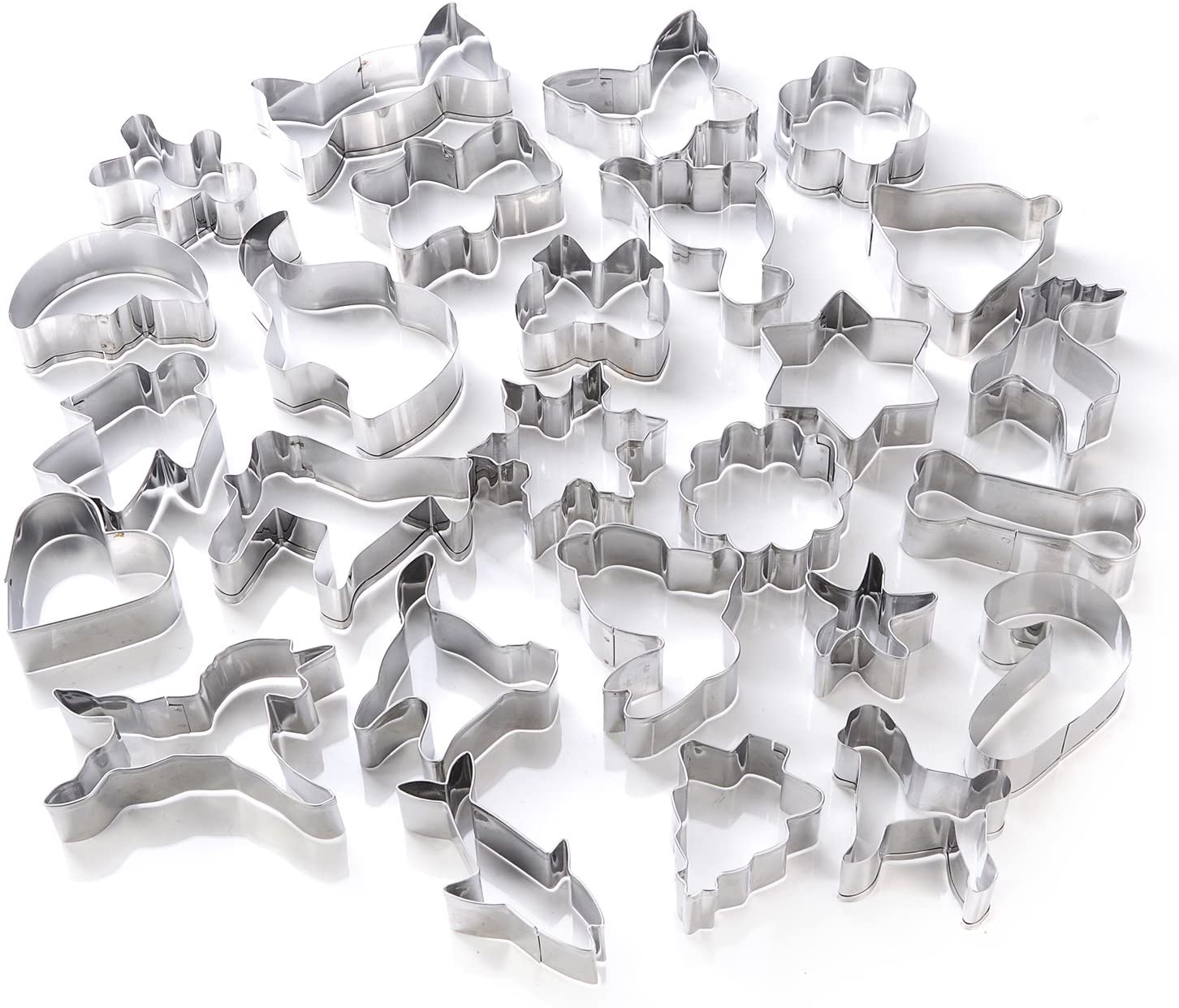 GWHOLE Cookie Cutters Set, Animal Classic Shape Cutters for Kids, Set of 26