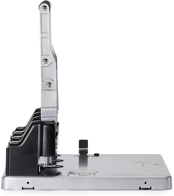 Rexel HD4150 Ultra Heavy Duty 4 Hole Punch, 150 Sheet Capacity, Effortless Punching, Metal, Silver/Black, 2101235 - Image 2