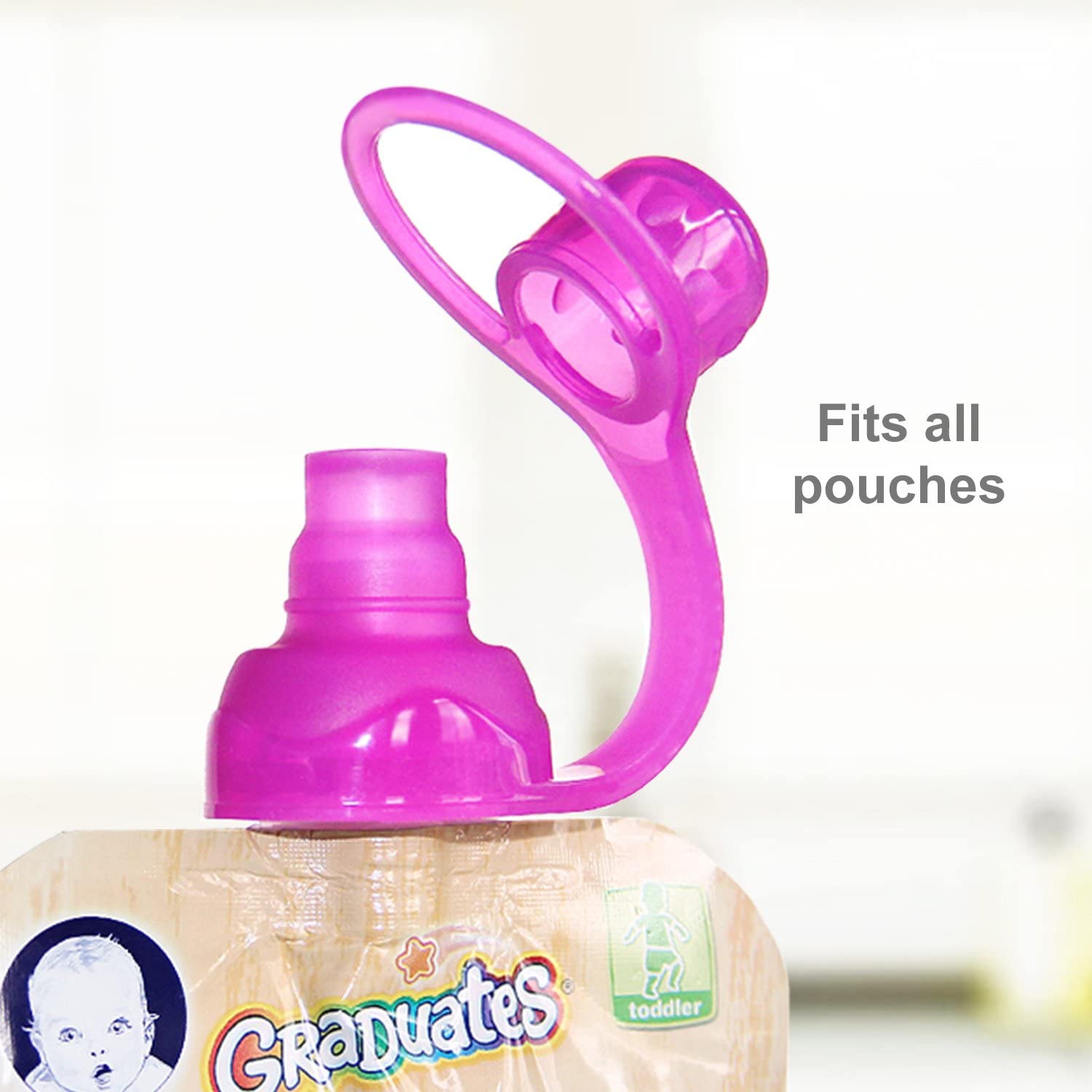 ChooMee SoftSip Food Pouch Tops, Red Purple, 2 Count (Pack of 1) - Image 4