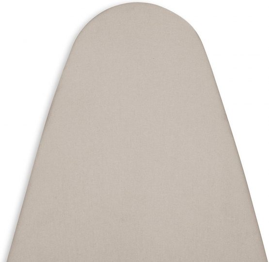 Encasa Homes Replacement Ironing Board Cover with Extra Thick 4mm Felt Pad - Beige - Plain Colors Cotton, Elasticated, (Fits Standard Medium Boards of 110 x 35 cm) Heat Reflective, Heavy Duty