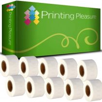 Printing Pleasure 10 x 99010 Compatible Address Labels Rolls for LabelWriter & Seiko Label Printers | 28mm x 89mm | 130 Labels per Roll