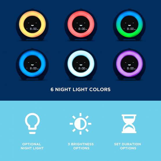 Mella Ready to Rise Children's Trainer, Alarm Clock, Night Light and Sleep Sounds Machine (Blush Pink) - Image 3