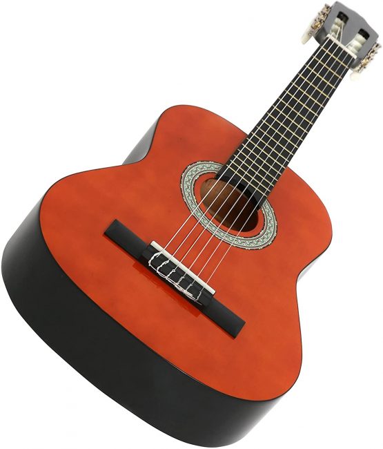 NAVARRA NV14PK Classical Guitar STARTER PACK 3/4 black with cream-colored binding - Image 2
