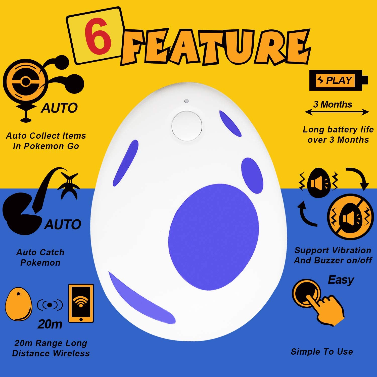 Maikiki Pocket Egg Auto Catch Pokemon and Collect Items for Pokemon Go