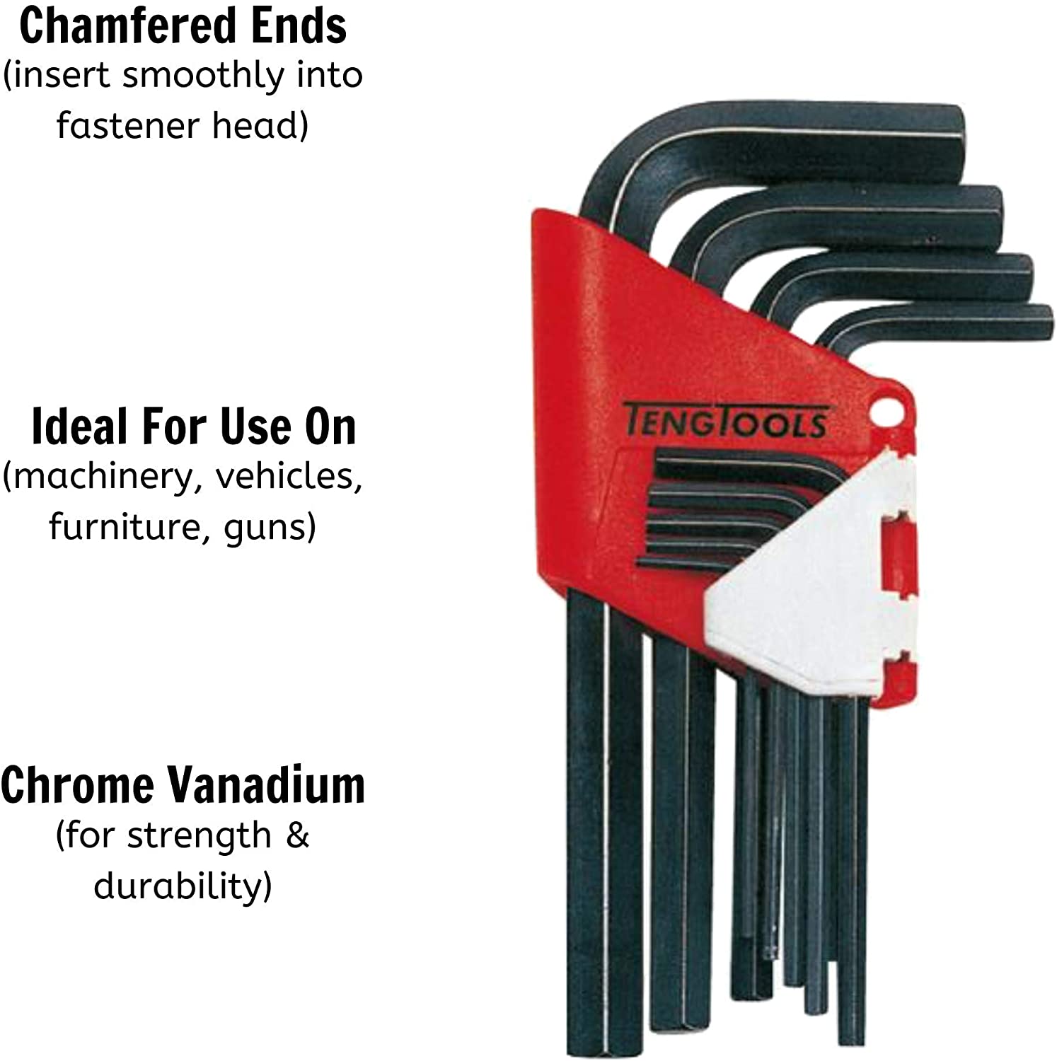 Teng 1479MMR 1.5-10mm 9 Metric Hex Key Set, Colourful - Image 3