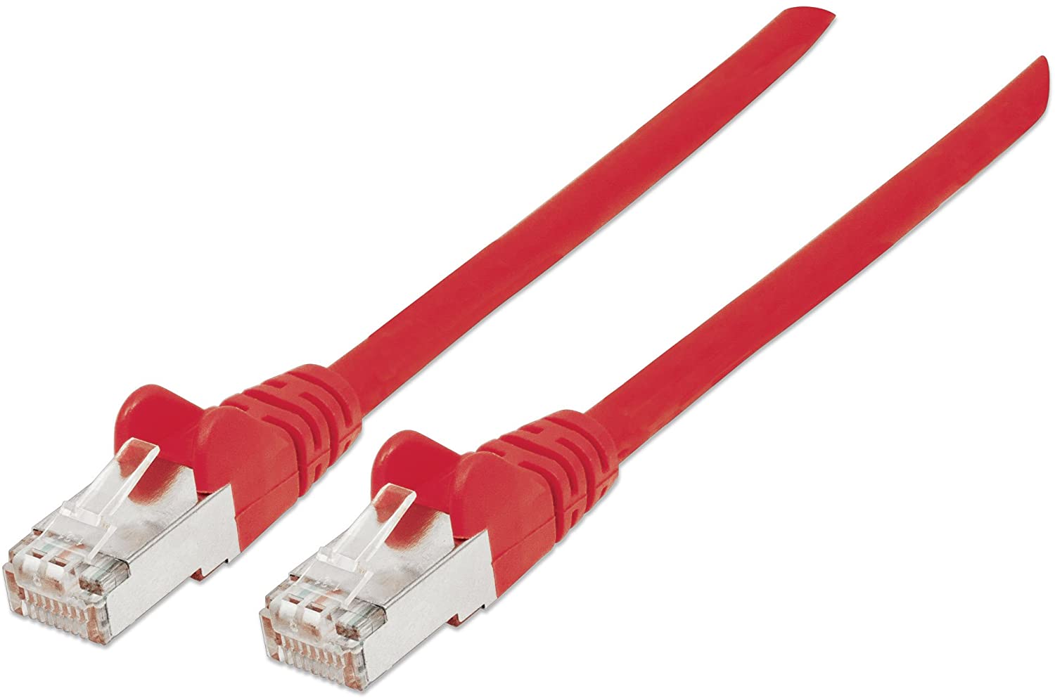 Intellinet Network Patch Cable, Cat7 Cable/Cat6A Plugs, 1m, Red, Copper, S/FTP, LSOH / LSZH, PVC, RJ45, Gold Plated Contacts