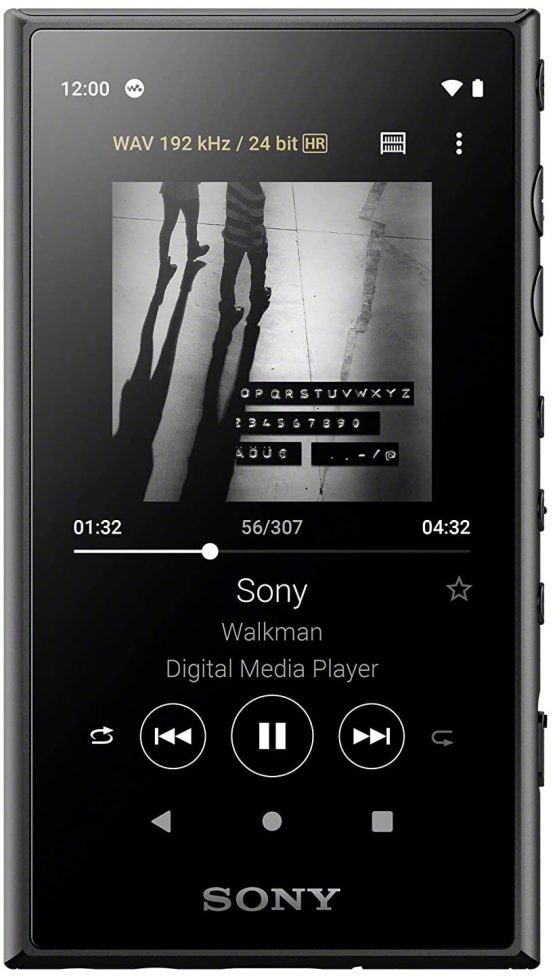 Sony Nw-A105 16GB Walkman Hi-Res Portable Digital Music Player with Android 9.0, 3.6" Touch Screen, S-Master Hx, DSEE-Hx, Wi-Fi & Bluetooth and USB Type-C - Black