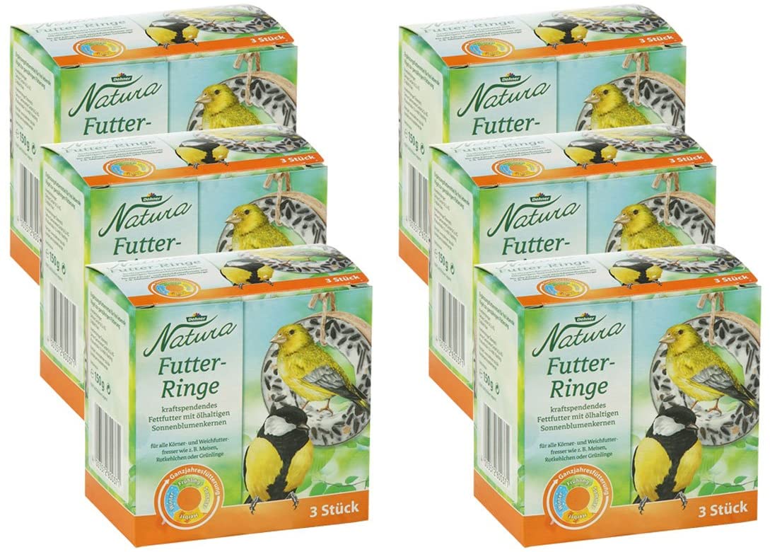 Dehner Natura Wild Bird Feeder Rings 6 x 3 Pieces 900 g, 900 g (Pack of 1)