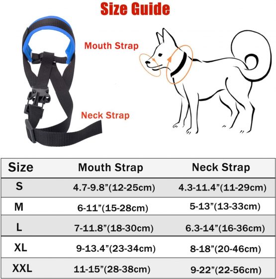 ILEPARK Dog Muzzle with Fabric for Small, Medium and Large Dogs, Anti Biting, Chewing, Adjustable Neck, Breathable(L, Blue) - Image 2