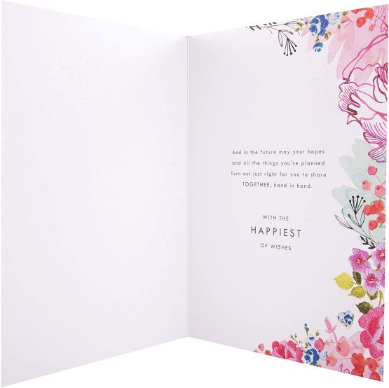 Special Couple Wedding Congratulations Card from Hallmark - Embossed Design with Charm Attachment - Image 4