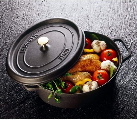 STAUB 7-Quart Oval Casserole Black by STAUB - Image 4