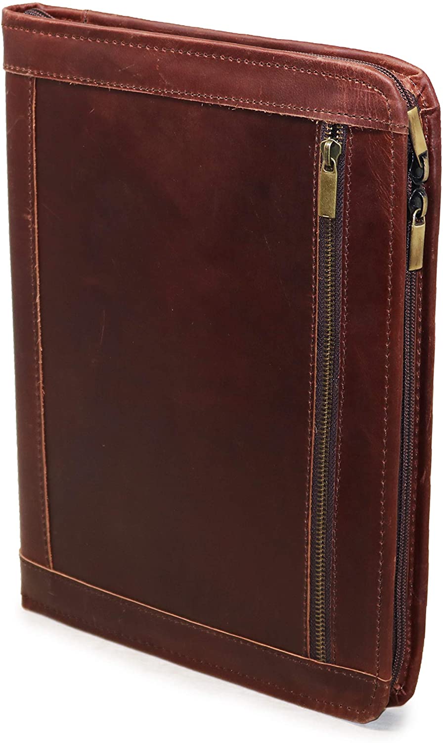 Handmade Genuine Leather Business Portfolio by Jaald, Brown, Medium