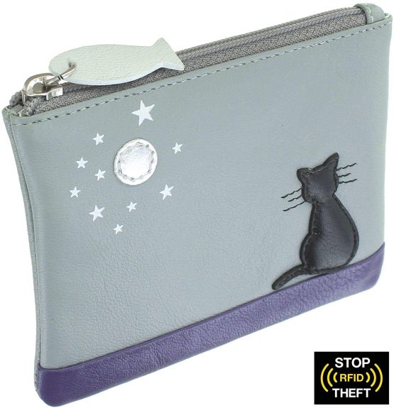 Mala Leather Midnight Collection Leather Coin Purse RFID Blocking 4207_35 Grey - Image 4