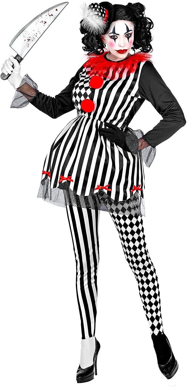 WIDMANN-Harlequin Horror Costume Woman, Multicoloured, (M), 08002, Multi-coloured - Image 2