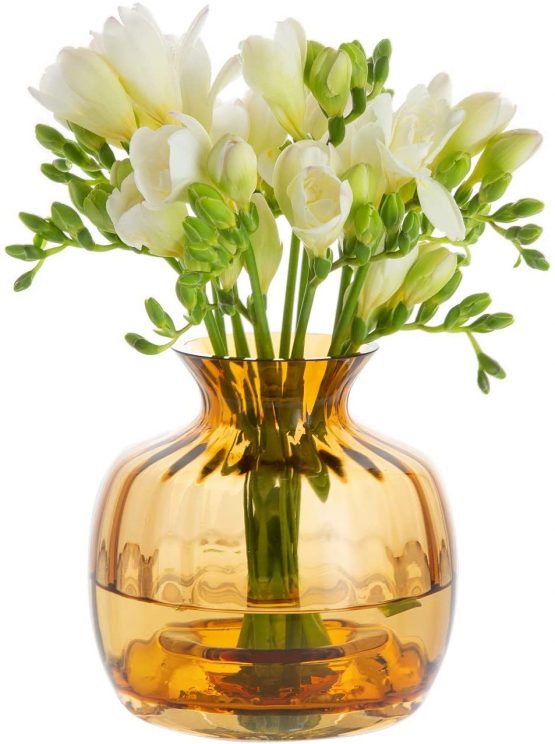 Dartington Crystal Vase, Amber, Small - Image 2
