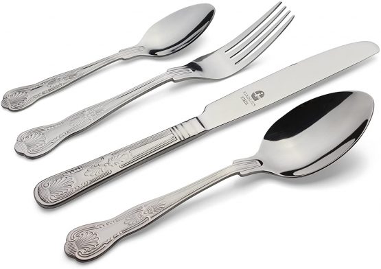 Classic Kings Pattern 24 Piece Cutlery Set, 18/0 Stainless Steel, Mirror Finish - Gift Boxed - Image 3