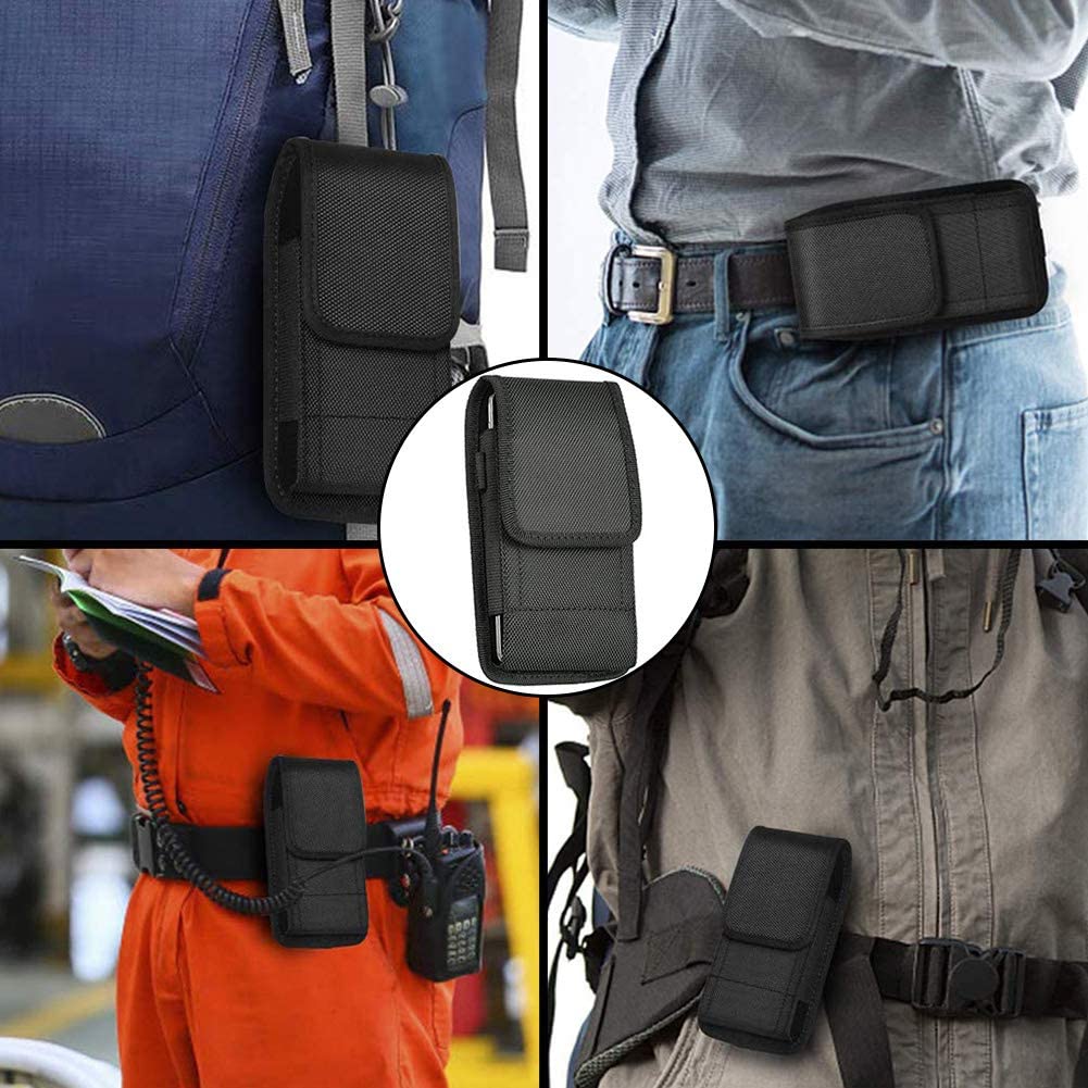 BETOY Phone Pouch Holster, Belt Clip Case Duty Rugged Nylon Phone Belt Pouch Holster with Belt for iPhone7/8, Huawei P10/ P20 - Image 4