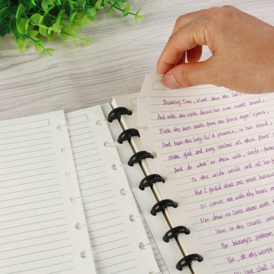 Eagle Discbound Planner Refill Paper, 8-Hole Punched, 60 Sheets, Both Side Printed, 8.5 x 5.5-Inch,(Ruled Pages) - Image 3