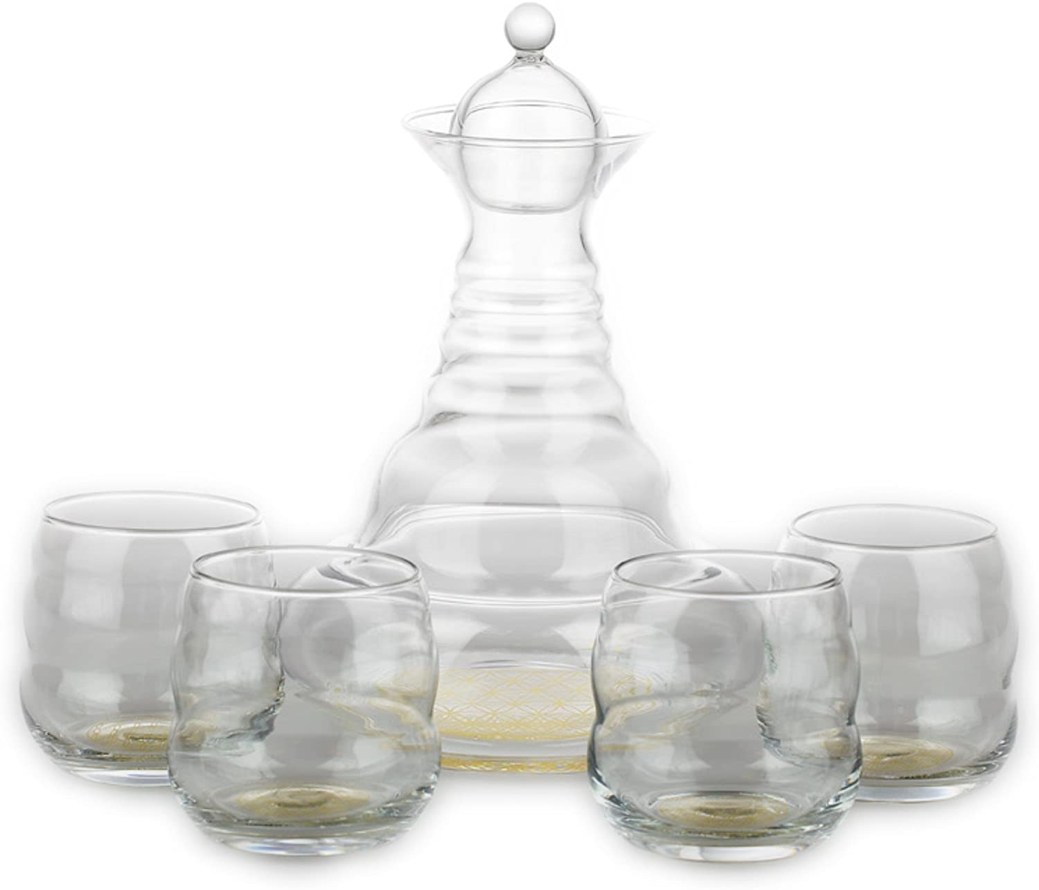 Natures Design Alladin Carafe Gold 1.3 L + 4 Cups Mythos Gold, Multicoloured, 1.3 Litres