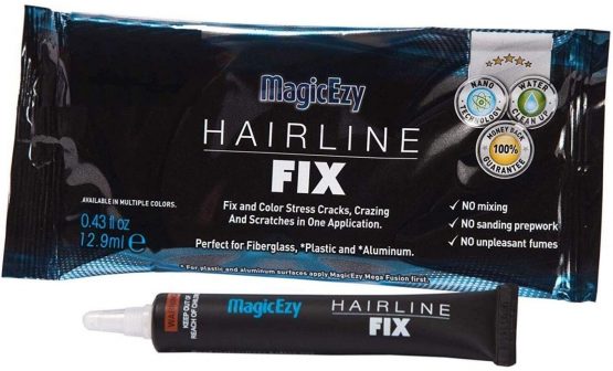 MagicEzy Hairline Fix - (Burgundy) | Marine Gelcoat TouchUp Repair| Fix Stress Cracks and Scratches Like a Pro | Fibreglass Boat Repair Kit | Boats, Jet Skis