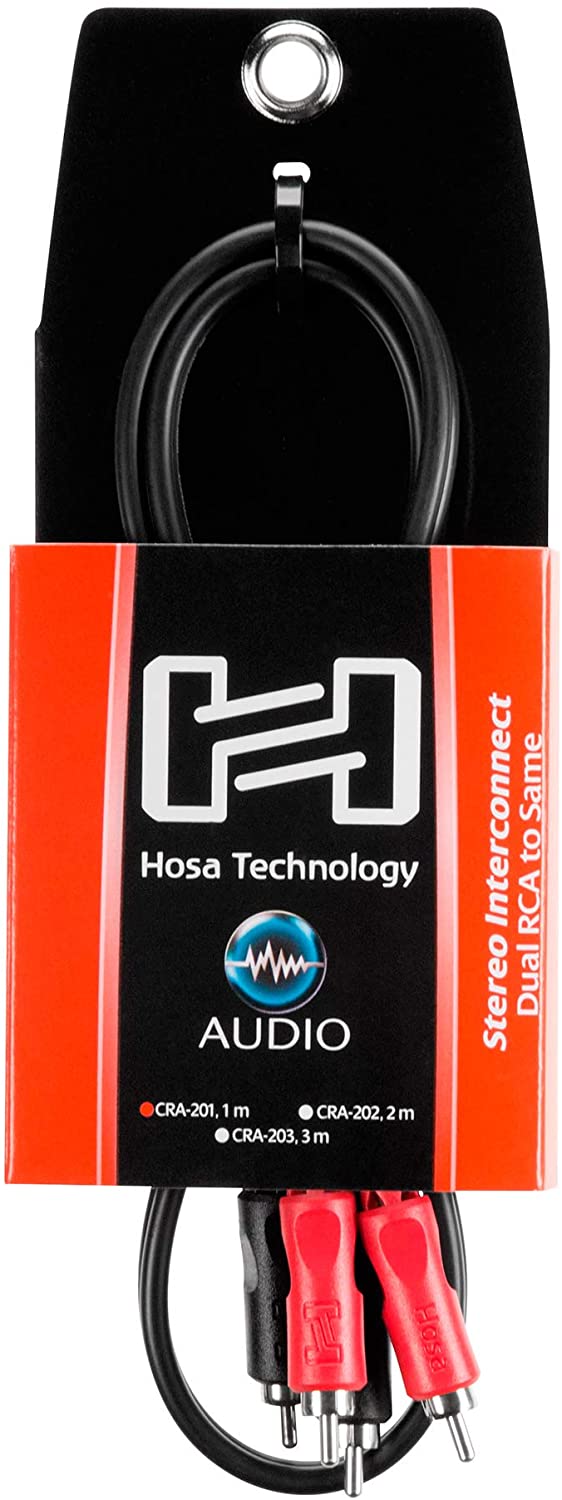 HosaTech CRA-201 1m Dual RCA to Same Stereo Interconnect Cable, 3.3 ft, 3.3 Feet - Image 3