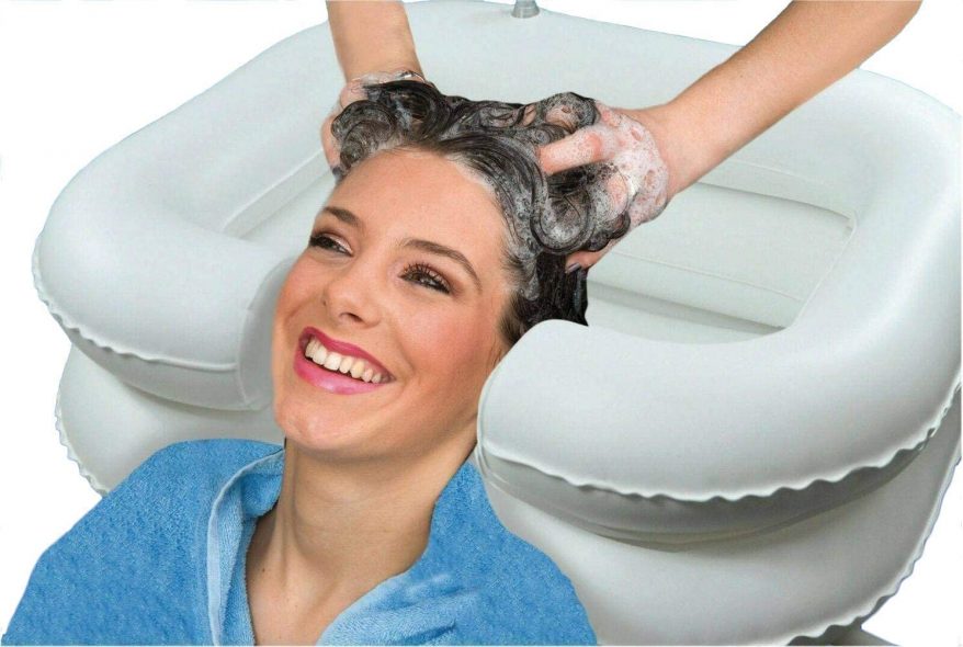 Portable Inflatable Shampoo Basin for Bedside and in Bed for Elderly