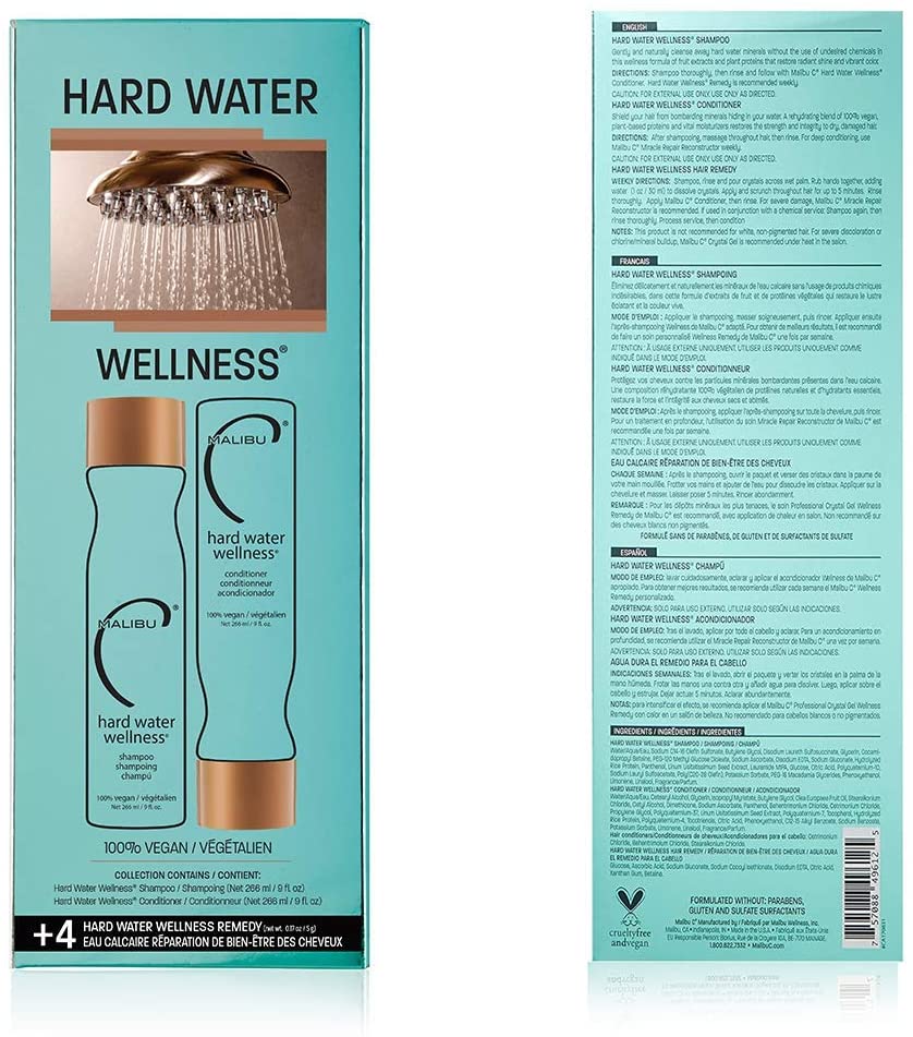 Malibu Hard Water Wellness Treatment Kit, 9 Oz Shampoo, 9 Oz Conditioner And 0.17 Hard Water Treatment, 266 ml (Pack of 2) - Image 4